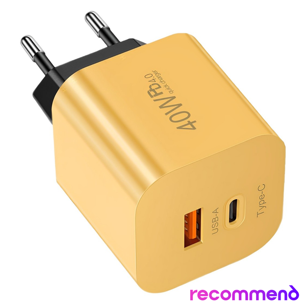 USB адаптер 5А Quick Charge 4,0 жовтий AR-0000248 фото